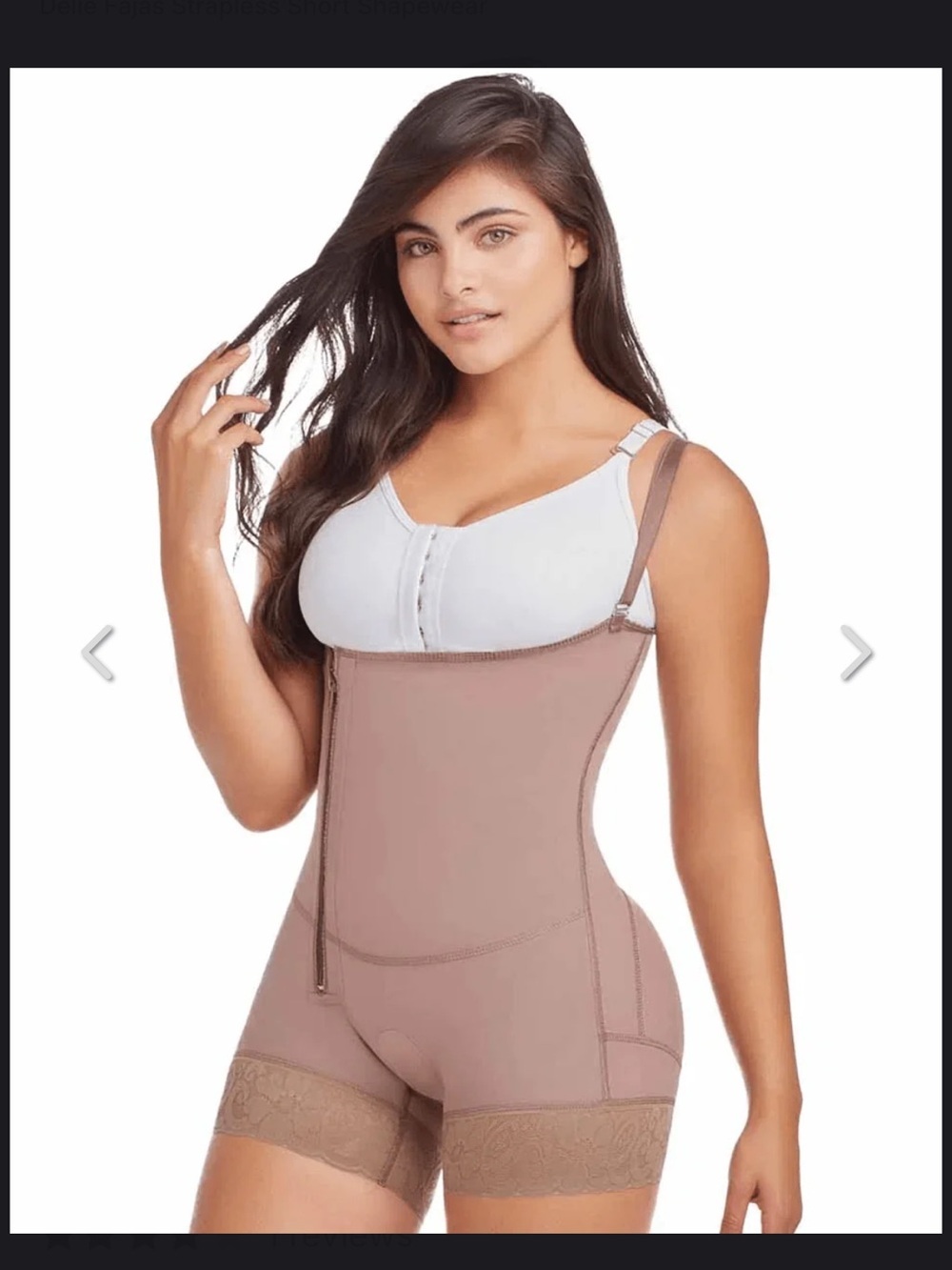 Delie Taupe High-Waist Shaping Bodysuit with Lace Hem